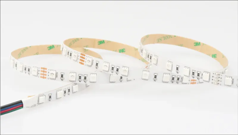 10mm RGB LED Tape 14.4W per meter SMD5050 Epistar snow PCB) 24V