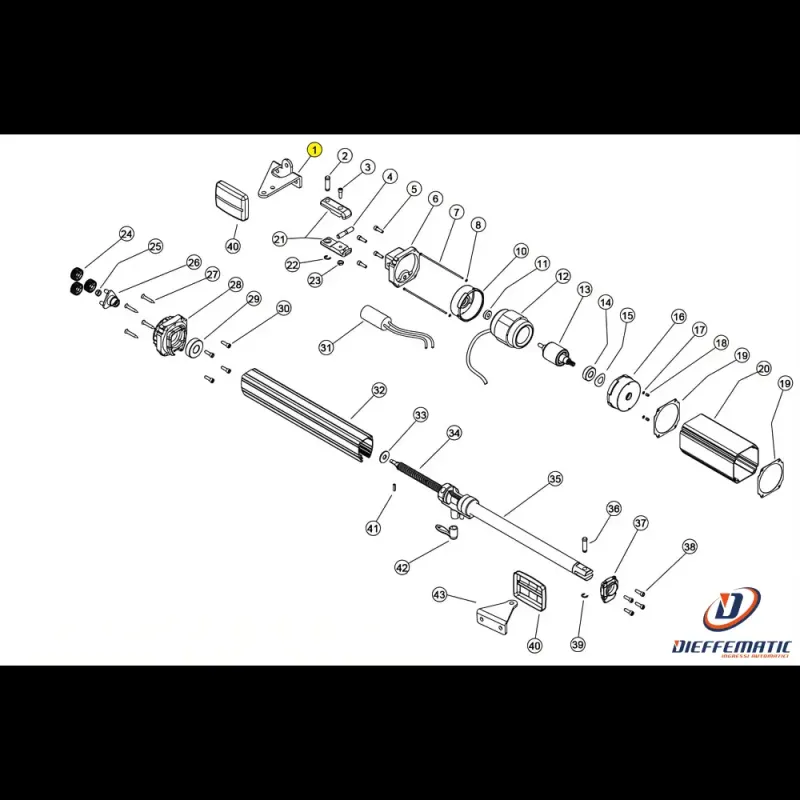 121337 Staffa Posteriore Linear 11 Vh 230V Ricambio