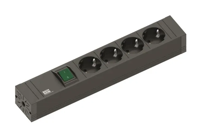 Bachmann Steckdosenleiste 4fach 420.0012 Connect Line mit Schalter 2,0 m Leitung