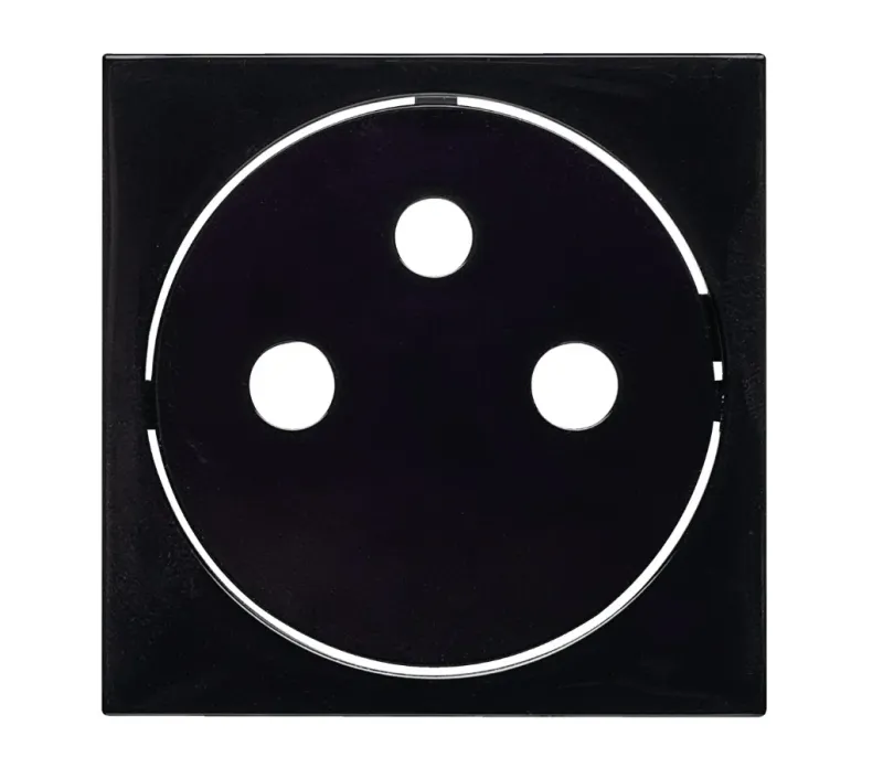 Enjoliveur prise de courant 2P+T Gallery - affleurant noir - Hager WXD106N