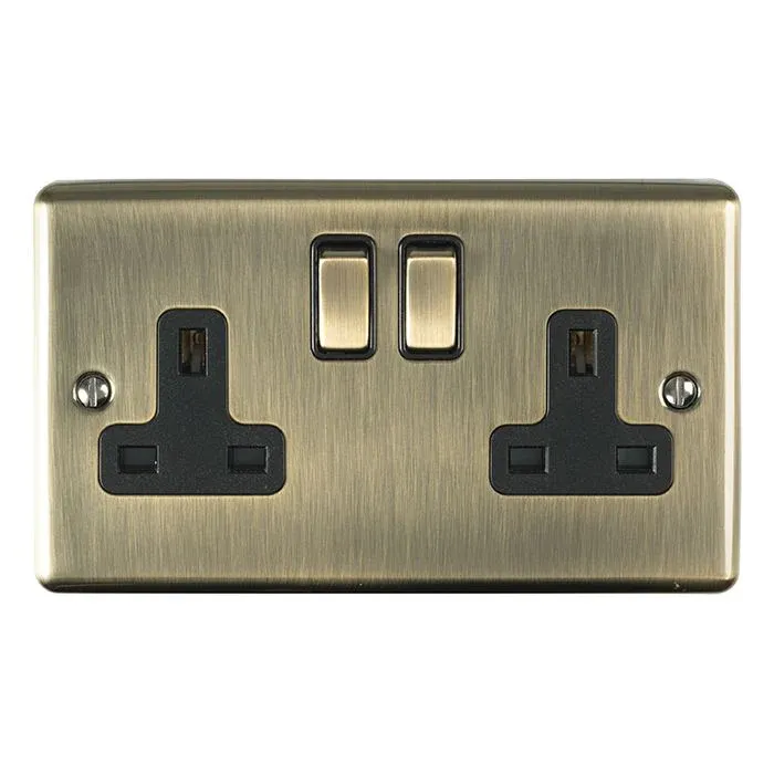 Eurolite Switched Socket 2 Gang 13 Amp - Boosted Decorative Range