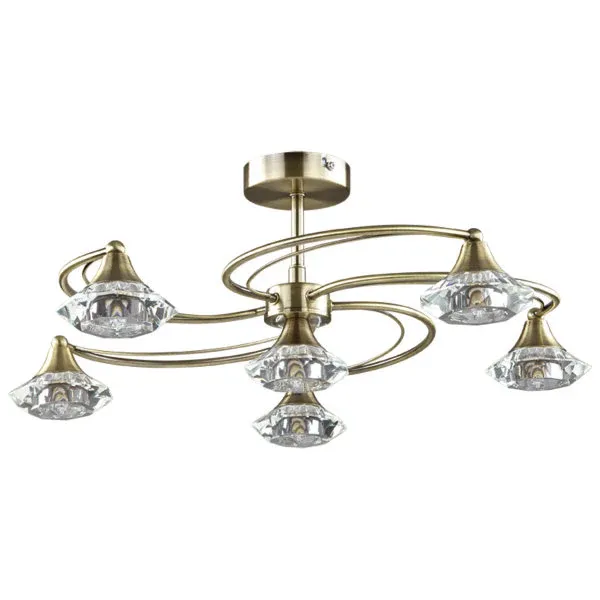 Industrial-Grade Goslar Ceiling Light (Satin Nickel/Antique Warm alloy