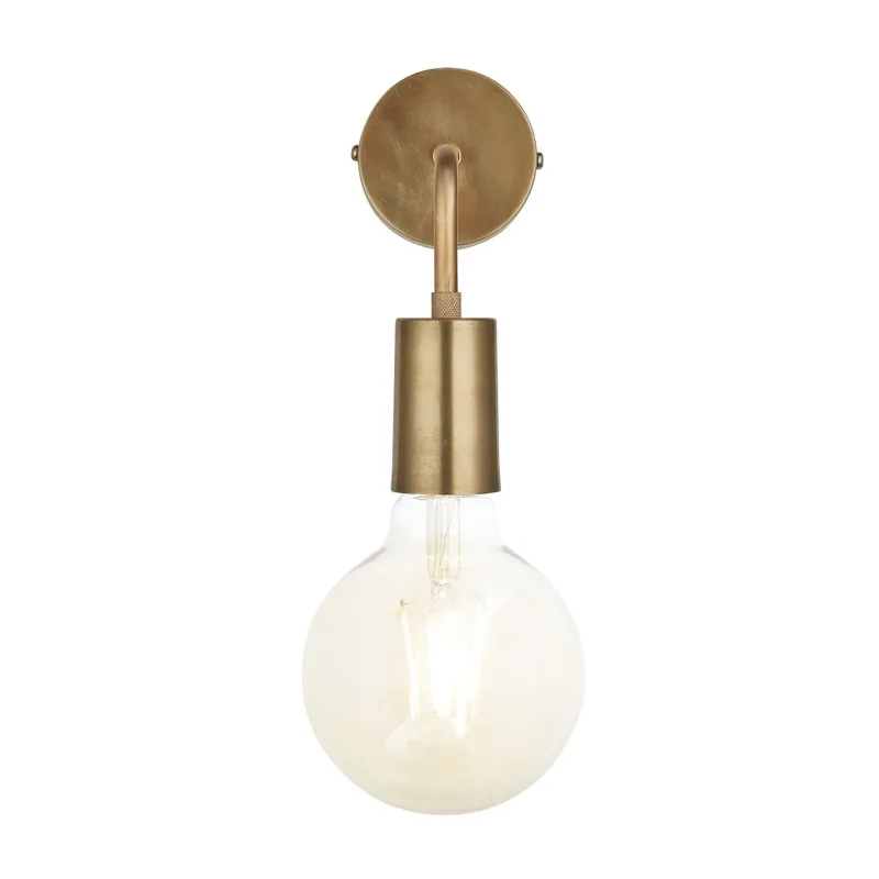 Industville Sleek Edison Wall Portable - Brass