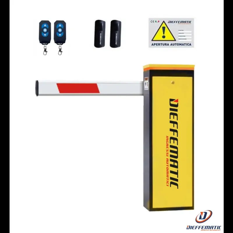 Kit Barriera Automatica Stradale Sunny Con Asta Telescopica 5 Mt Con Led 24V