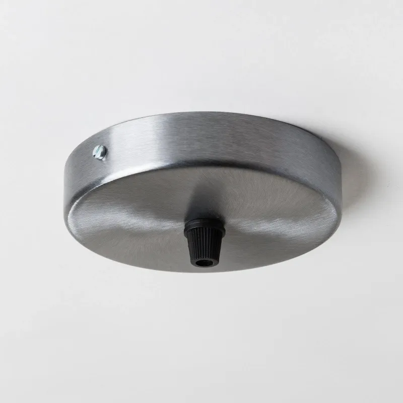 Matte Steel 100mm Ceiling Rose - All Outlet Options
