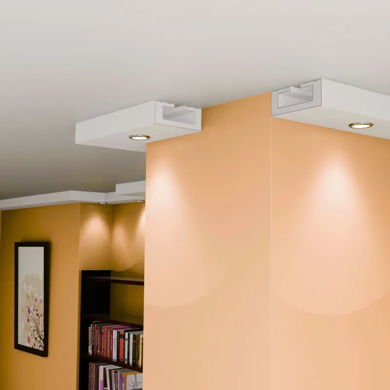 Plaster-Coated LED Downlighting Coving GU10H 200mm x 80mm | Select Downlight Cornice