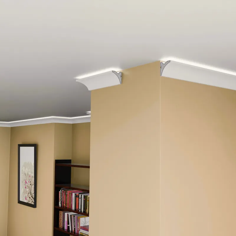 Plaster-Coated LED Uplighting Coving SH11A 65mm x 65mm | Preferred Uplight Cornice
