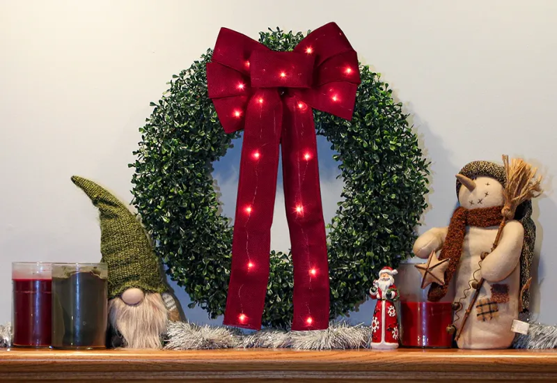 18” Rechargeable Light-Up Holiday Ribbon