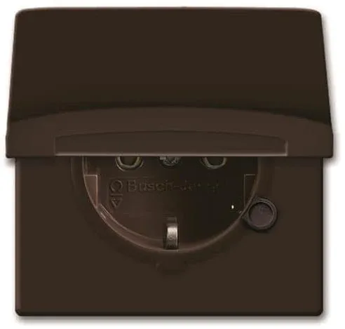 BJ Steckdose 20 EUGK-31-101 m.Klappdeckel Allwetter IP44 braun
