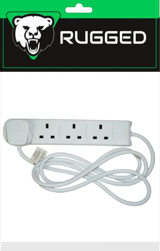 4 Way 5m Extension Socket Lead Rugged