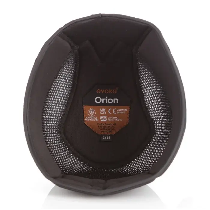 Evoke Orion Removeable Crown Padded Helmet Liner Jet-black