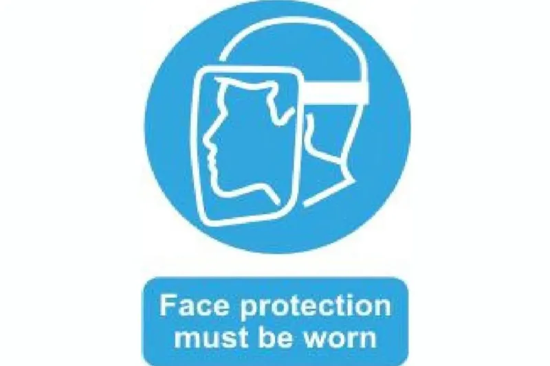 Face Protection Must Be Worn Sign - Health & Safety Signs High Quality Interior & Exterior