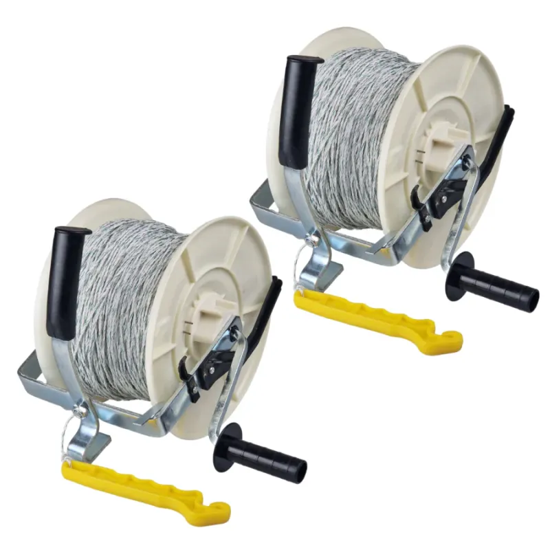 Doblit Geared Reel & Wire Twin Bundle | 3:1 Geared Large Reel, 2x500m Robust Duty Poly Wire & InsulGrip Handle (Copy)