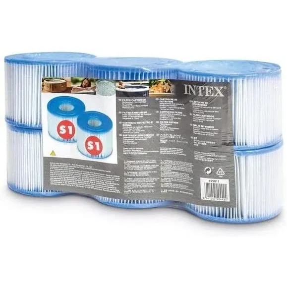 Intex 29011 Cartuccia S1 Di Ricambio Per Piscine Spa Confezione 6 Pezzi