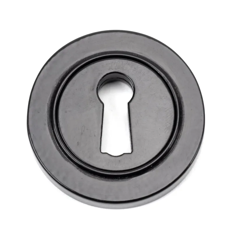 Ebony Round Escutcheon (Plain) | From Anvil