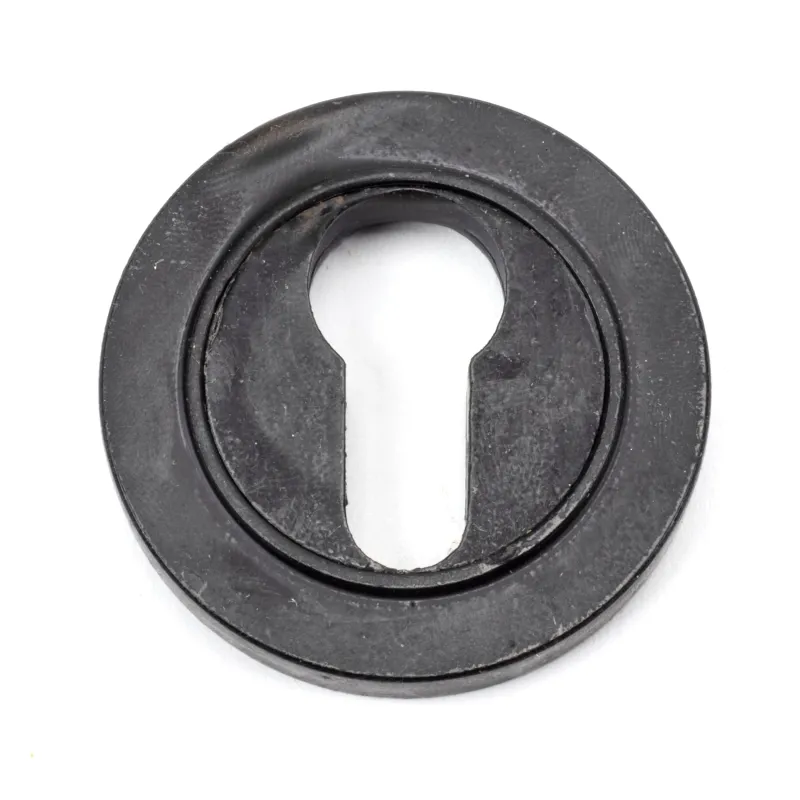 External Beeswax Round Euro Escutcheon (Plain) | From Anvil
