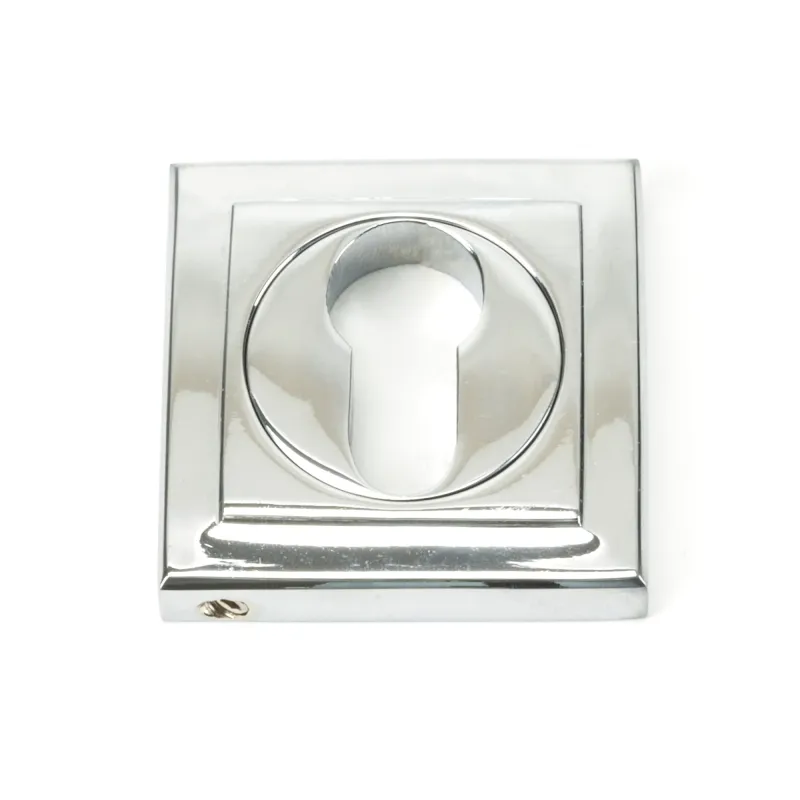 Polished Shiny metal Round Euro Escutcheon (Square) | From Anvil
