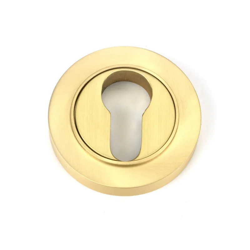 Satin Warm alloy Round Euro Escutcheon (Plain) | From Anvil