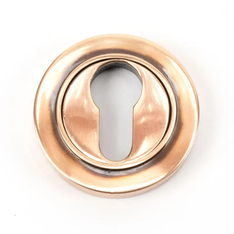 Shiny Bronze Round Euro Escutcheon (Plain) | From Anvil