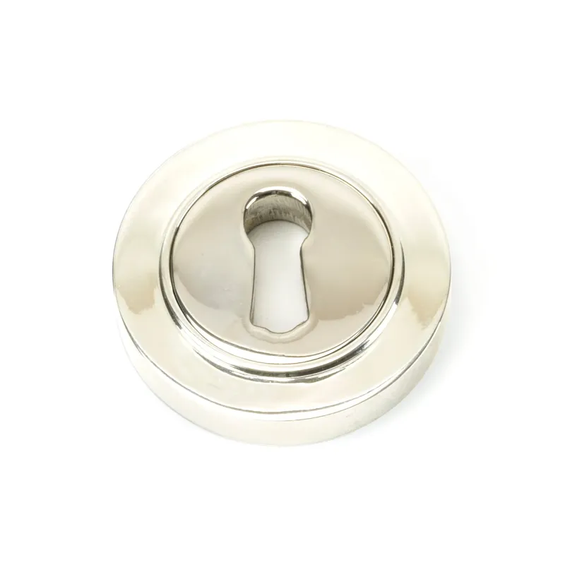 Smooth Nickel Round Escutcheon (Plain) | From Anvil