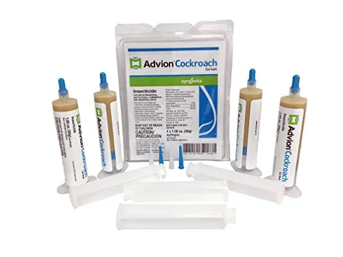 advion 383920 4 Tubes and 4 Plungers Cockroach German Roach Pest Control Inse, Chestnut (Model RP54860)