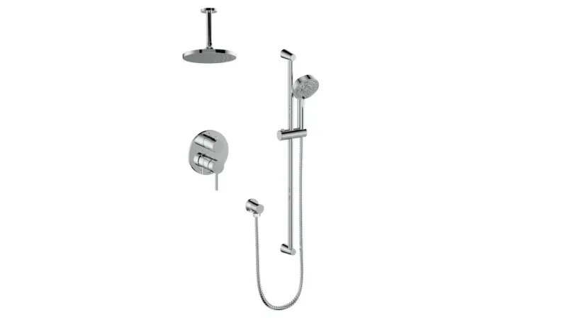 Heavy Duty WORGL TRIM 2-WAY PB SHOWER KIT 6" CEILING ARM N/