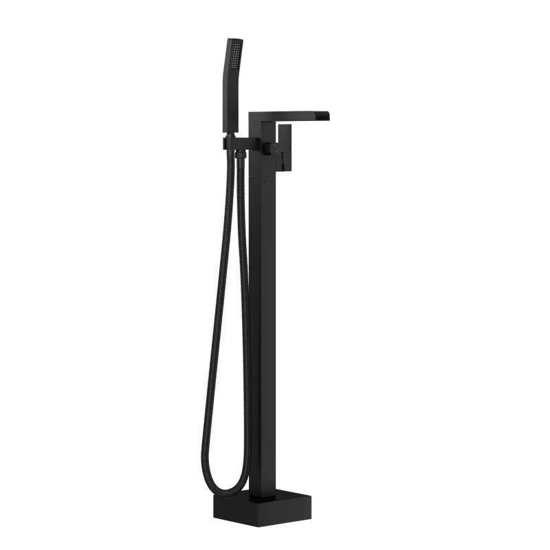 Quick Connect Freestanding Bathtub Faucet Waterfall Tub Filler And Hand Shower