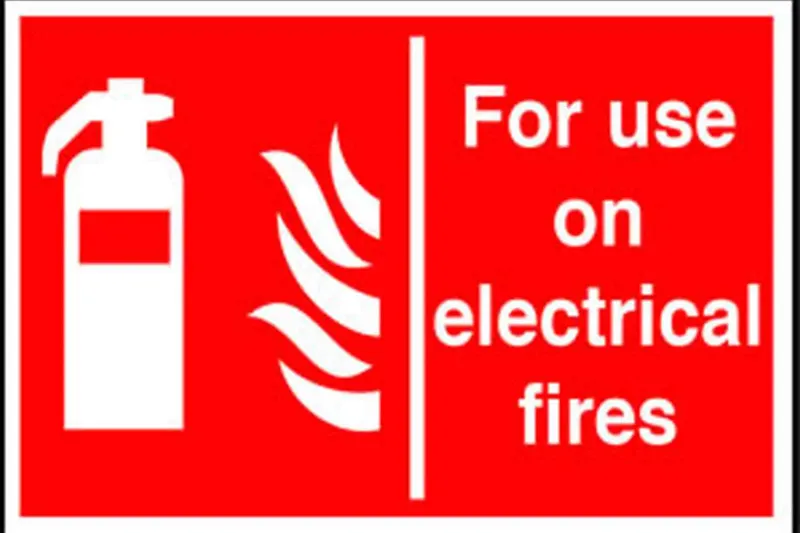 Fire Rated Electrical Extinguisher - Apply On Electrical Fires - Sign - Health & Safety Signs High Quality Interior & Exte...
