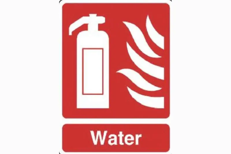 Water Fire Extinguisher Sign - Health & Safety Signs High Quality Interior & Exterior Red