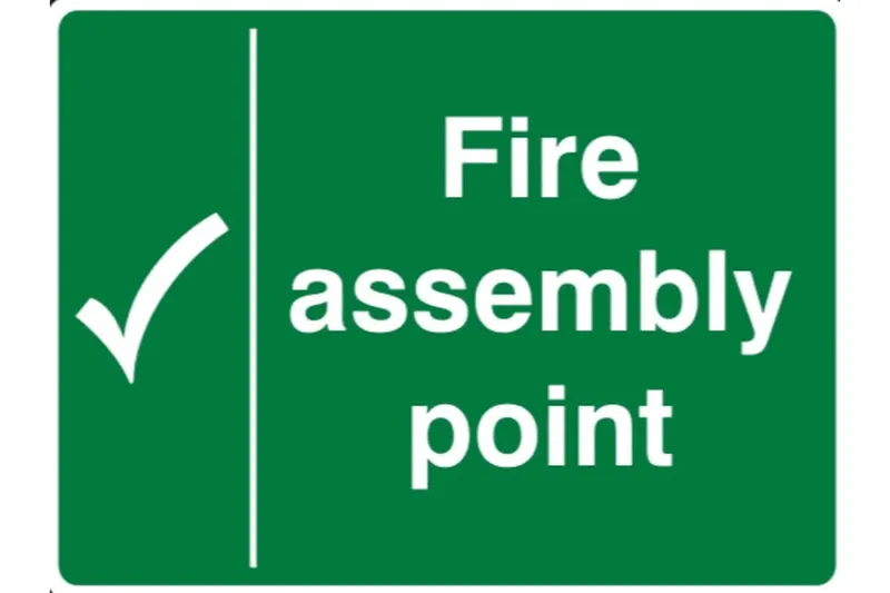 Fire Assembly Tick Point Sign - Health & Safety Signs High Quality Interior & Exterior Garage Workshop