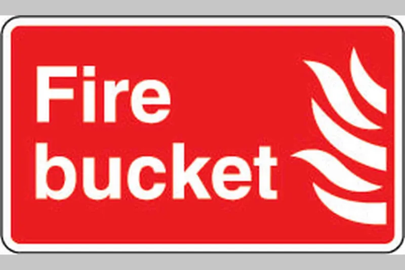 Kidde Fire Bucket Sign - Health & Safety Signs High Quality Interior & Exterior