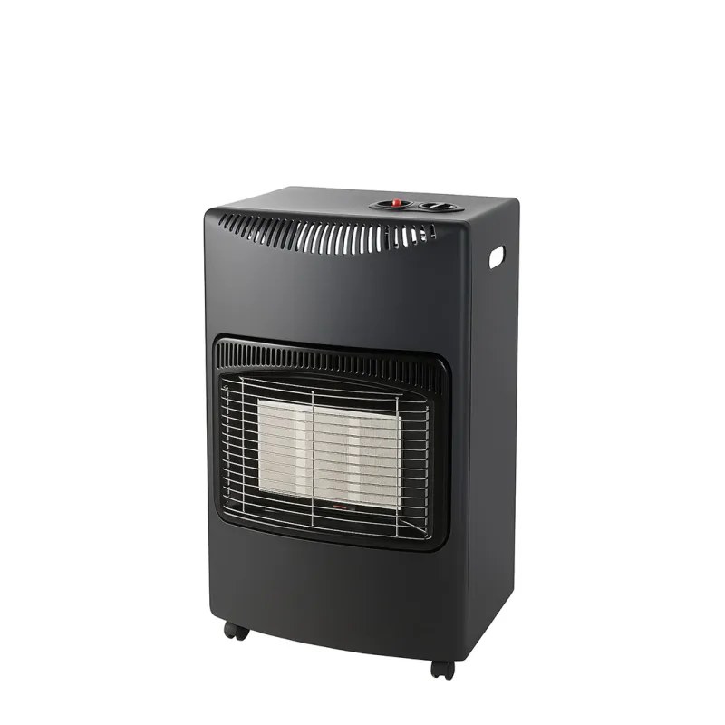 Stufa gas GPL infrarossi Kira nera 4200W con ruote e accensione piezoelettrica