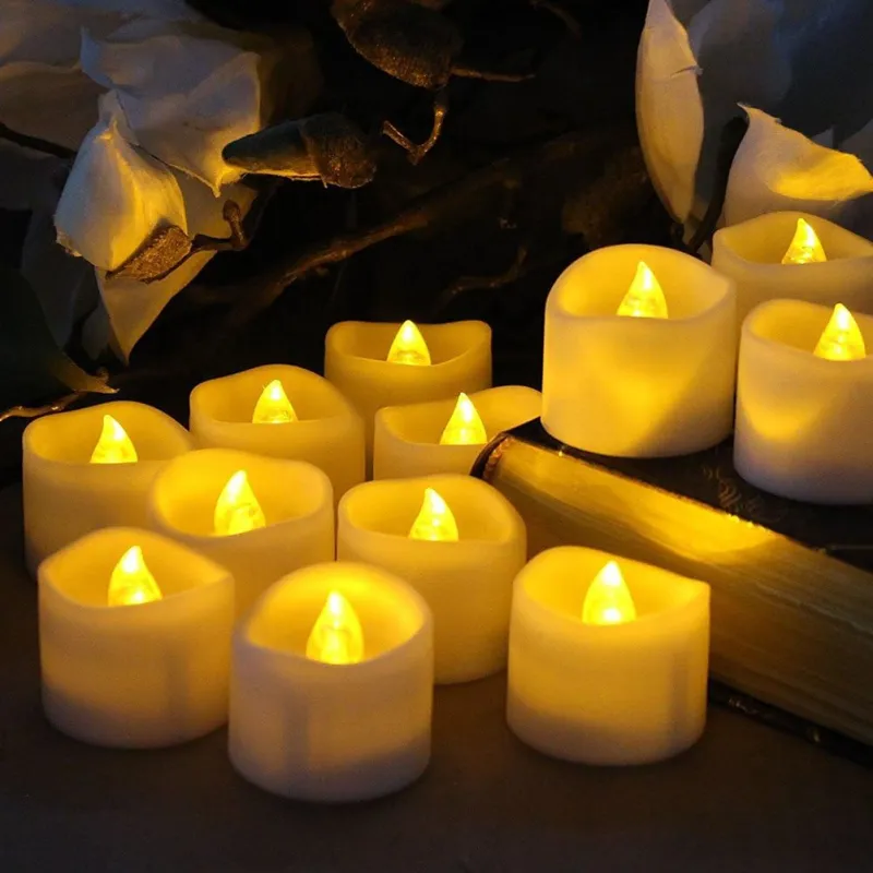 LotFancy Flameless Flickering Candles - Battery Operated Bright LED Tealight Candles Set - Electric Realistic Votive Candl...