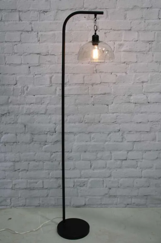 Hand Blown Glass Glass Dome Suspended Floor Lamp