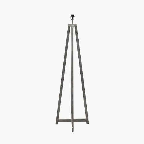 Whitby Wooden Floor Lamp – Grey Clean Finish