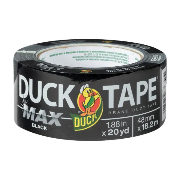 Duck Max Strength® Brand Duct Tape - Onyx, 1.88 . x 20 yd. | Contractor Pack