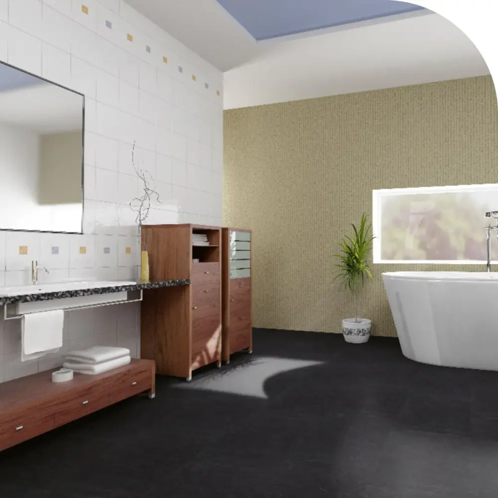 Klick-Vinylboden - Slate Jet-black Fliesenoptik