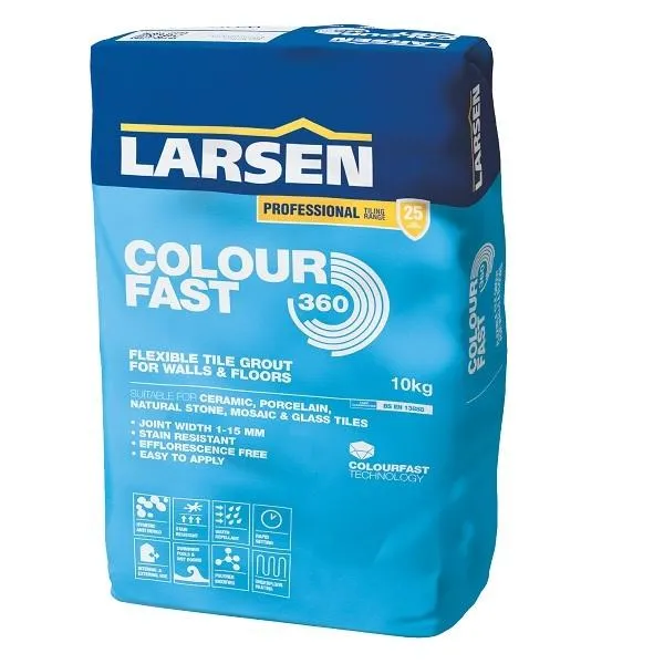 Larsen Colourfast Grout chrome Grey) (10kg)