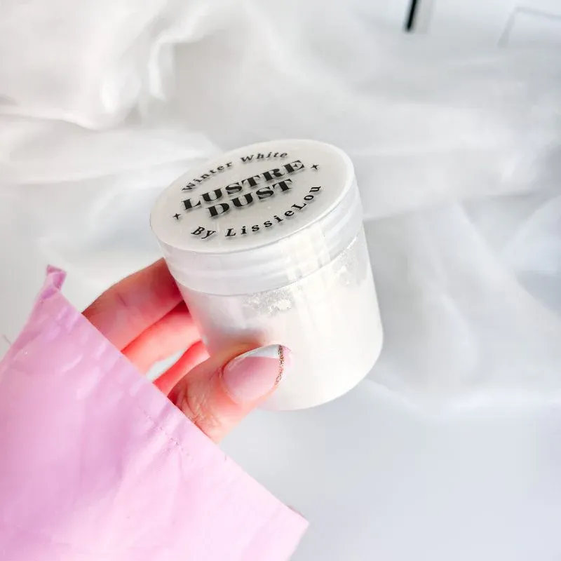 Lustre Dust 100% Edible - Winter Pearl - 40g Tub