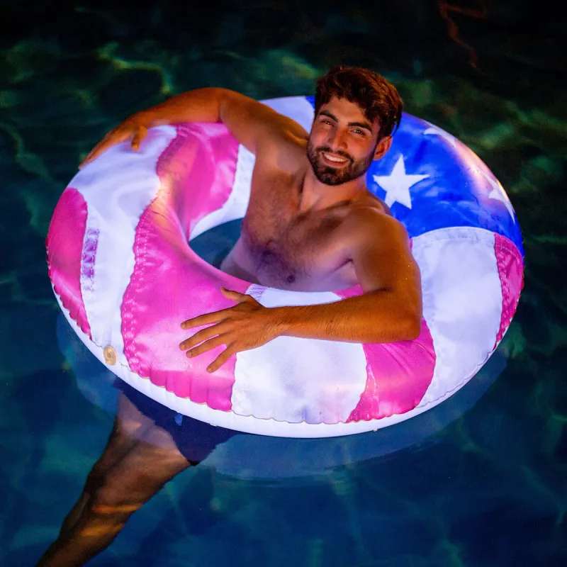 Patriotic 42'' LED Inflatable Tube Recyclable Packaging