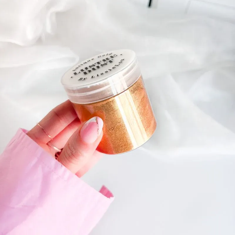 Shatterproof Coated Lustre Dust 100% Edible - Antique Amber - 40g Tub