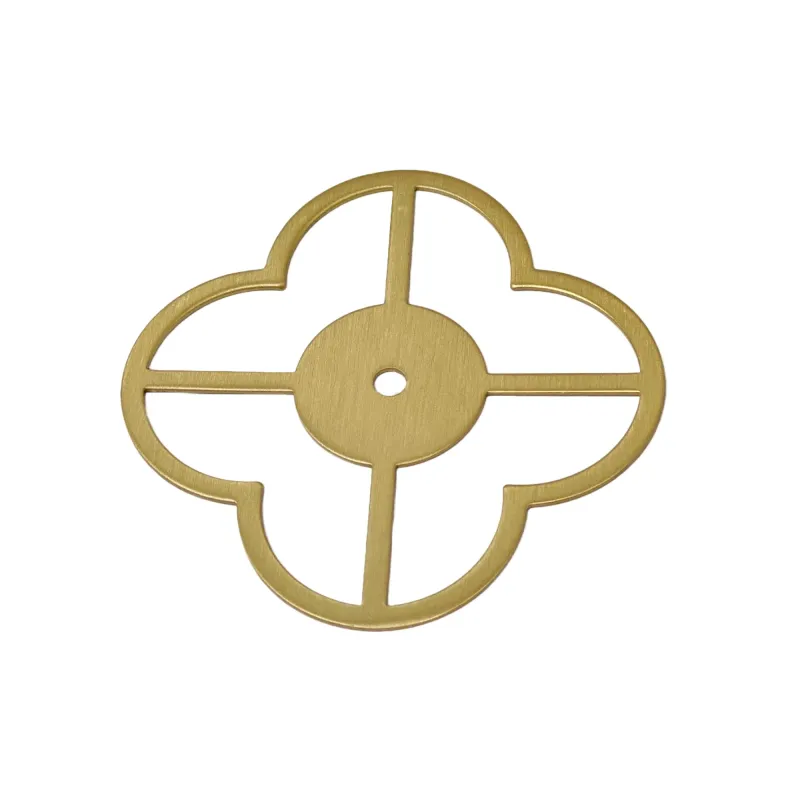 Full Extension Warm alloy Base Plate "Lace Clover" Cabinet Knobs Backplate