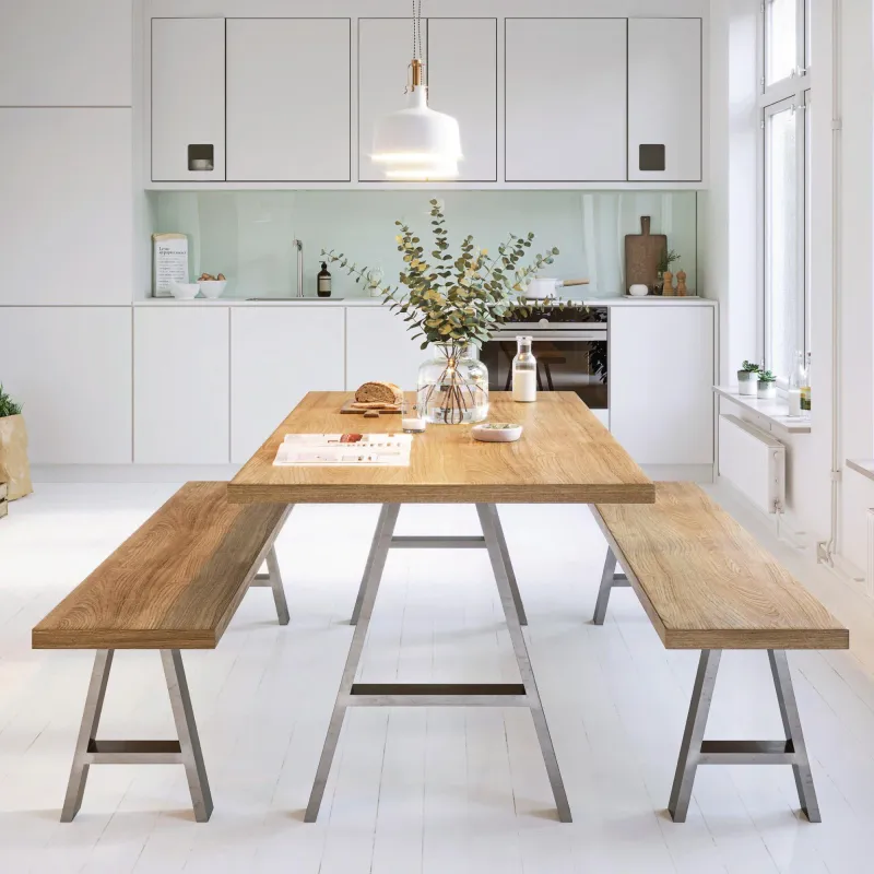 -Frame Industrial Legs | Tool-Free Assembly |