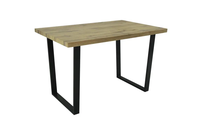 Colorado Oak Dining Table Industrial Midnight Legs