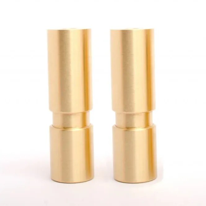 Set 2 Medium Mid-century Modern Furniture Legs - Replacement Legs Matte Brass