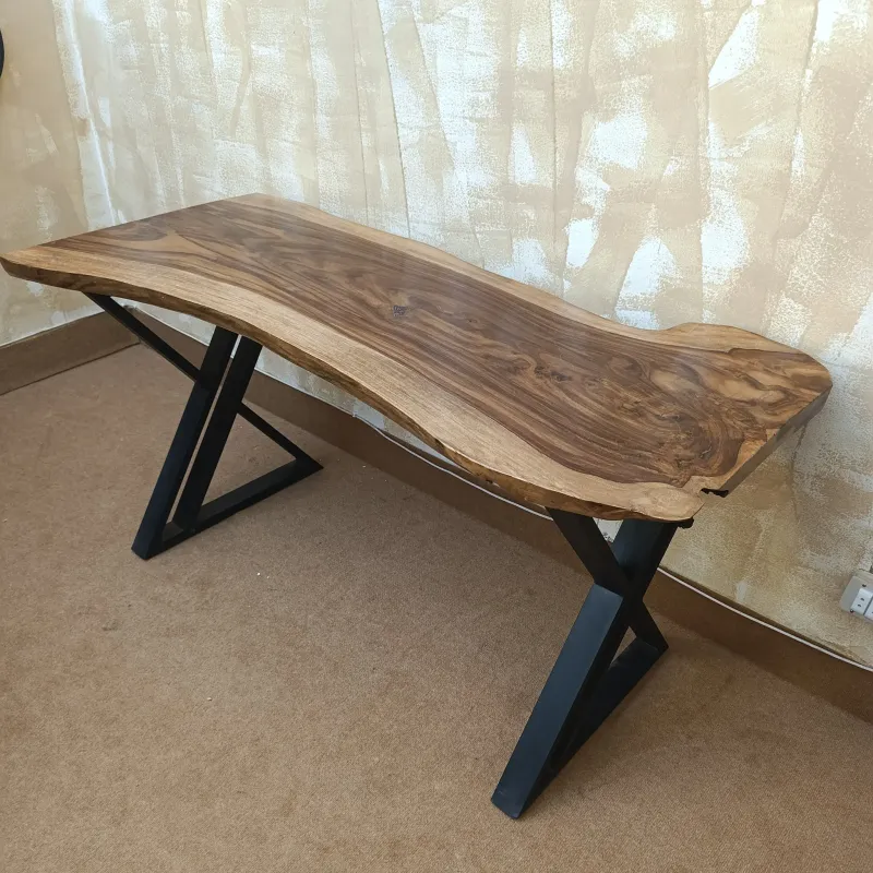 Sheesham Hardwood Desk Metal Legs – Bedroom, Office & Study | Adaptivo furniture