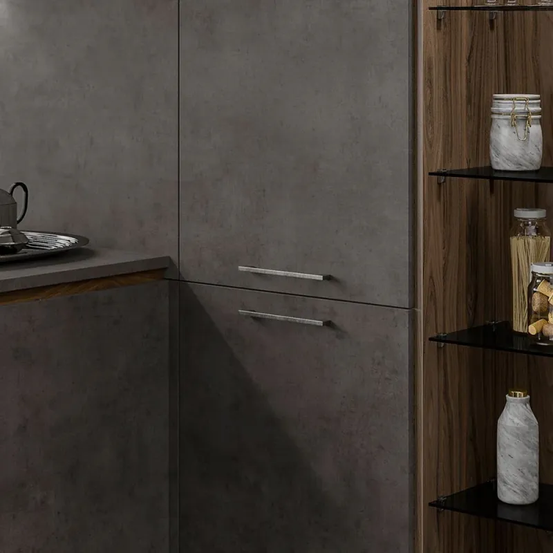 Gate Bolt SLEEK SQUARE D Handle Kitchen/Bedroom Door Handle Pewter