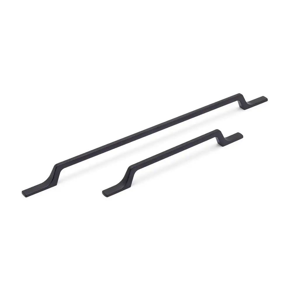 LISSE Strap Handle Kitchen/Bedroom Door Handle Matt Ebony (Various Sizes) Mounting Plate