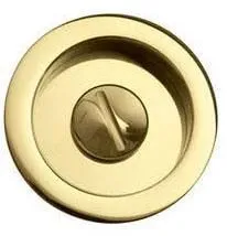 Garniture porte coulissante or brillant avec serrure Easy Mount Kit