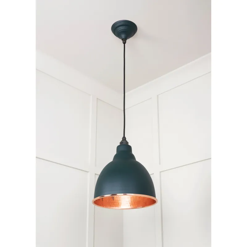 Hammered Warm-toned Brindley Pendant Dingle | From Anvil
